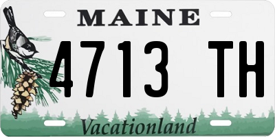 ME license plate 4713TH