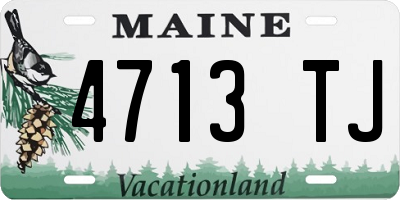 ME license plate 4713TJ
