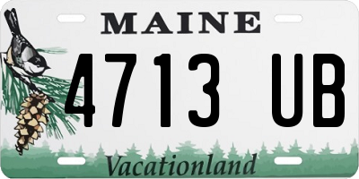 ME license plate 4713UB