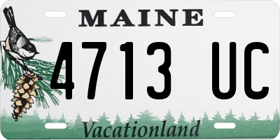 ME license plate 4713UC