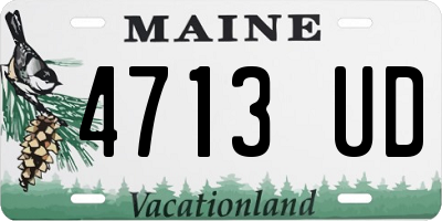 ME license plate 4713UD