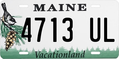 ME license plate 4713UL