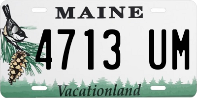 ME license plate 4713UM