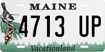 ME license plate 4713UP