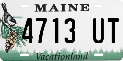 ME license plate 4713UT