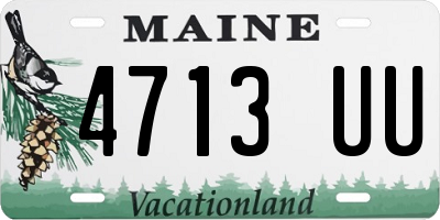 ME license plate 4713UU