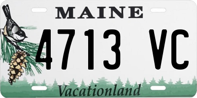 ME license plate 4713VC
