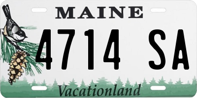 ME license plate 4714SA