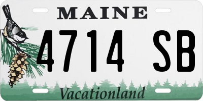 ME license plate 4714SB