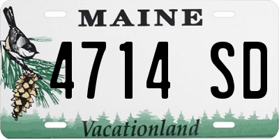 ME license plate 4714SD