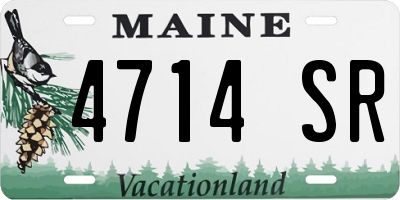 ME license plate 4714SR