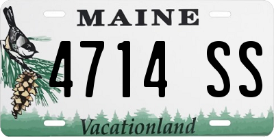 ME license plate 4714SS
