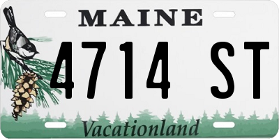 ME license plate 4714ST