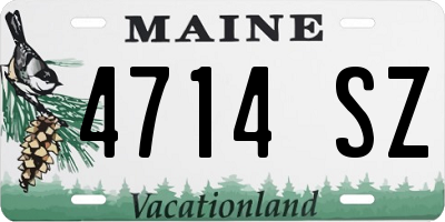 ME license plate 4714SZ