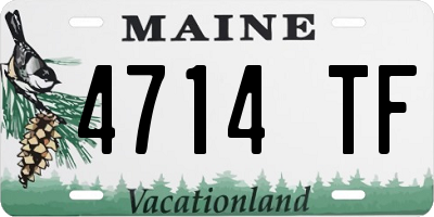 ME license plate 4714TF