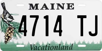 ME license plate 4714TJ