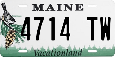 ME license plate 4714TW