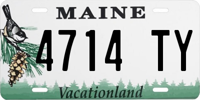 ME license plate 4714TY