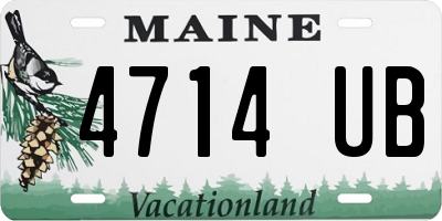 ME license plate 4714UB