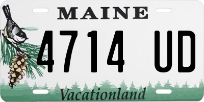 ME license plate 4714UD