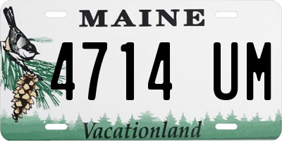ME license plate 4714UM