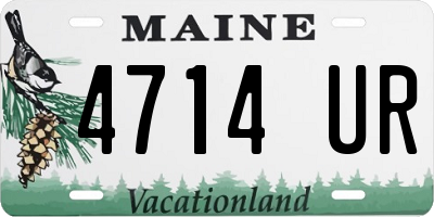 ME license plate 4714UR