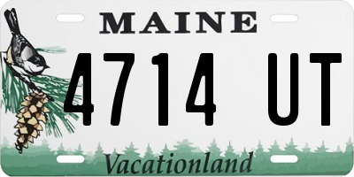 ME license plate 4714UT