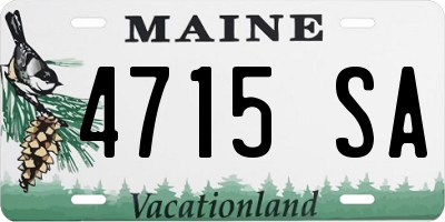ME license plate 4715SA