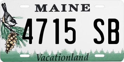 ME license plate 4715SB