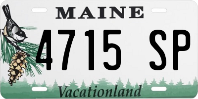 ME license plate 4715SP
