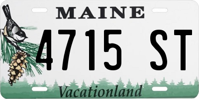ME license plate 4715ST