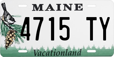 ME license plate 4715TY