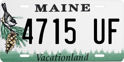 ME license plate 4715UF