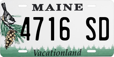 ME license plate 4716SD