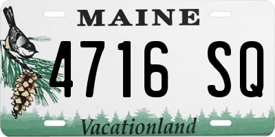 ME license plate 4716SQ
