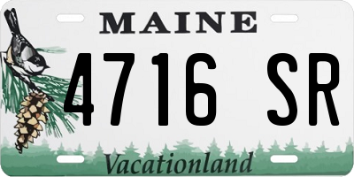 ME license plate 4716SR