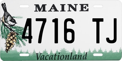 ME license plate 4716TJ