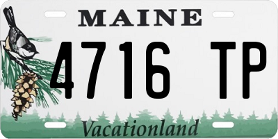 ME license plate 4716TP