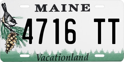 ME license plate 4716TT