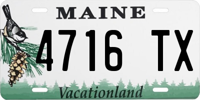 ME license plate 4716TX