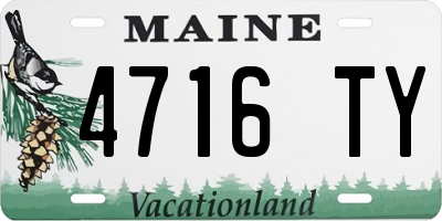 ME license plate 4716TY