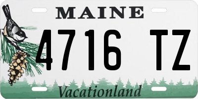 ME license plate 4716TZ