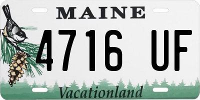 ME license plate 4716UF