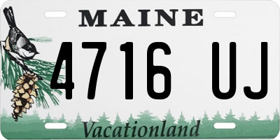 ME license plate 4716UJ