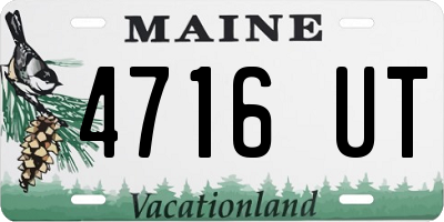 ME license plate 4716UT