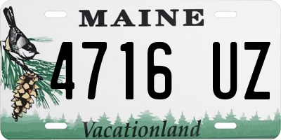 ME license plate 4716UZ