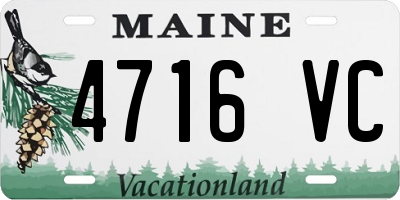 ME license plate 4716VC