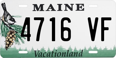 ME license plate 4716VF