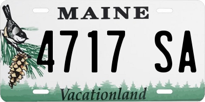 ME license plate 4717SA