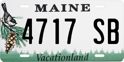 ME license plate 4717SB